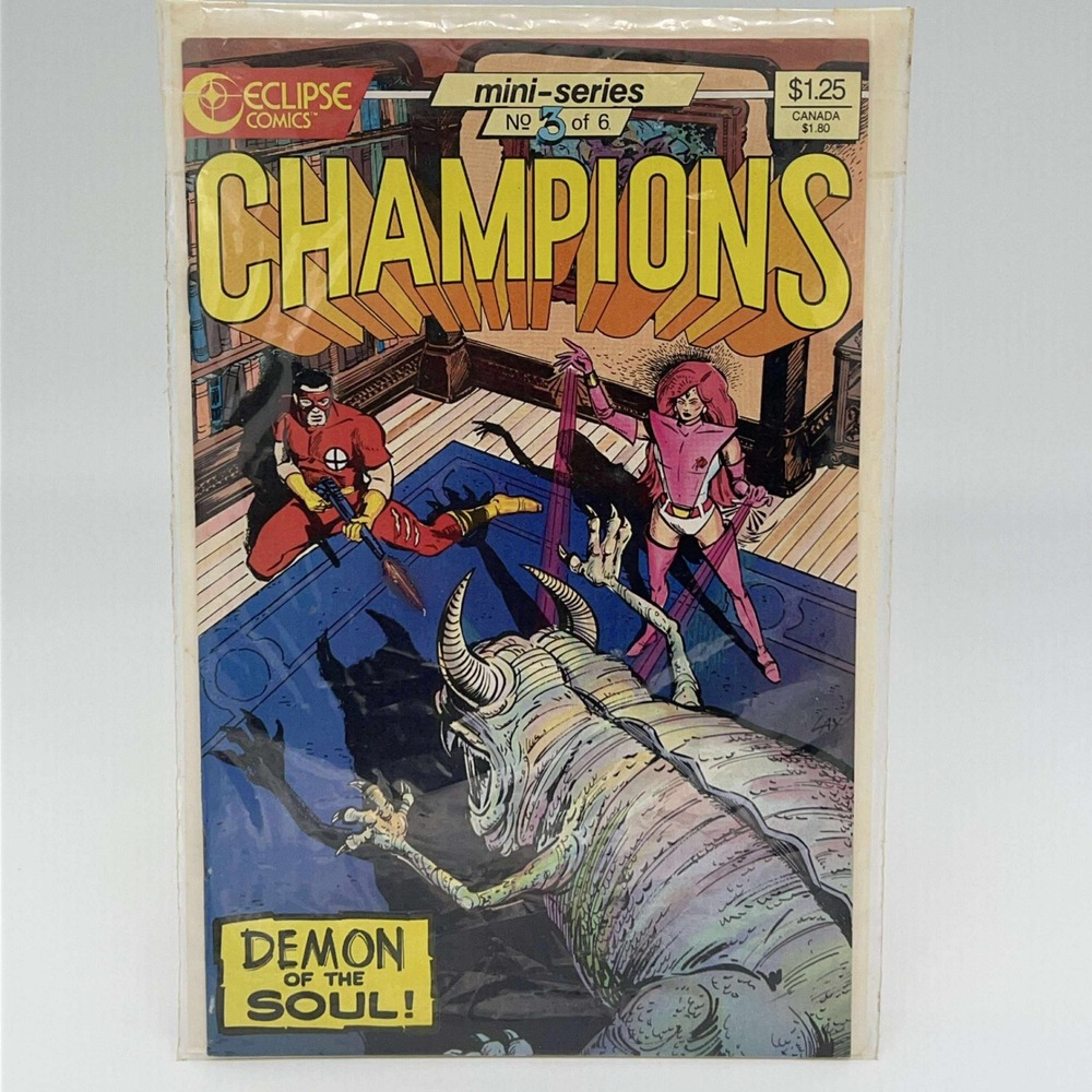 Champions #3 Eclipse Comics 1986 Demon of the Soul Mini-Series Copper Age Comic